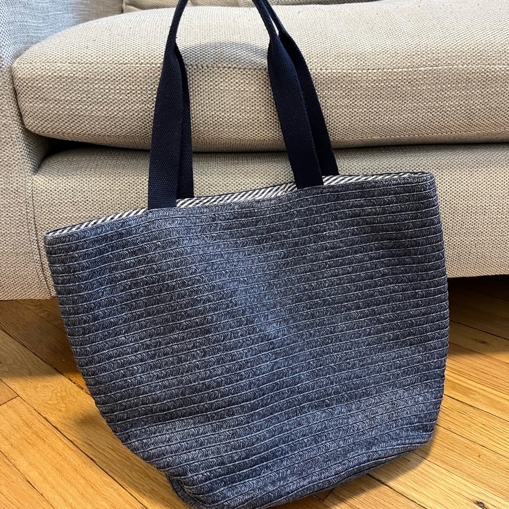 Uniqlo navy beach bag